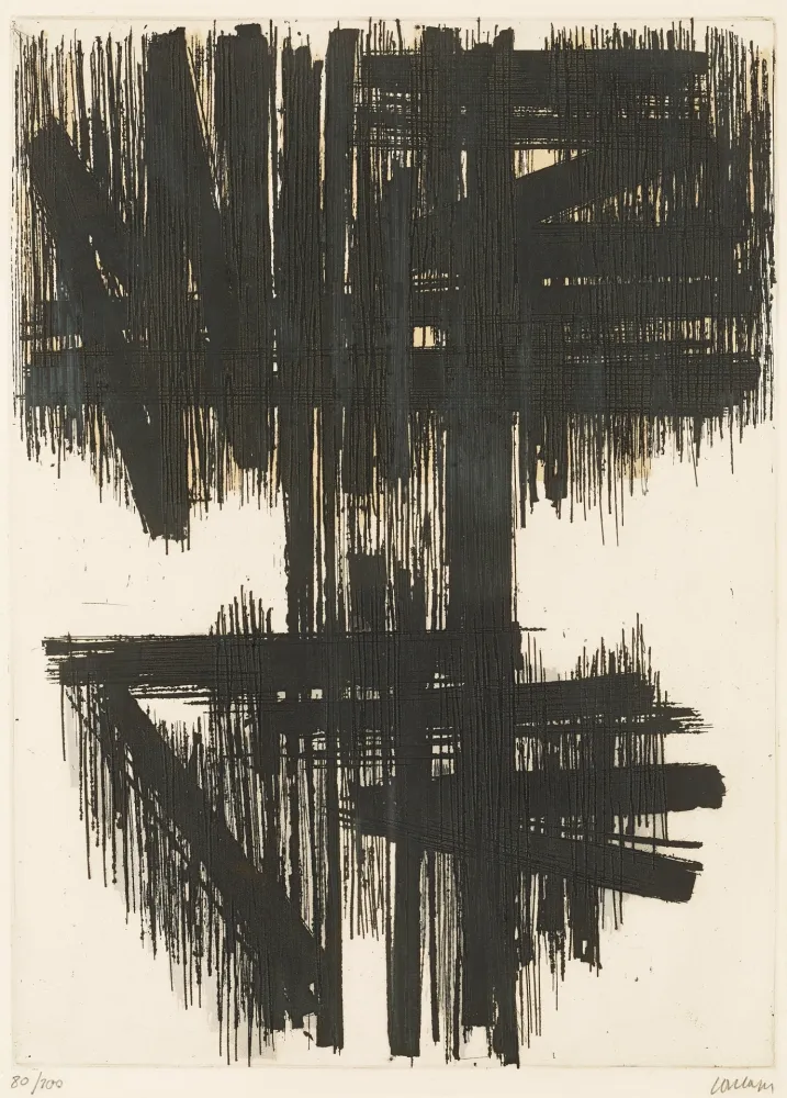 Engraving Soulages - Eau-forte VI