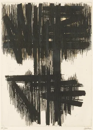 Engraving Soulages - Eau-forte VI