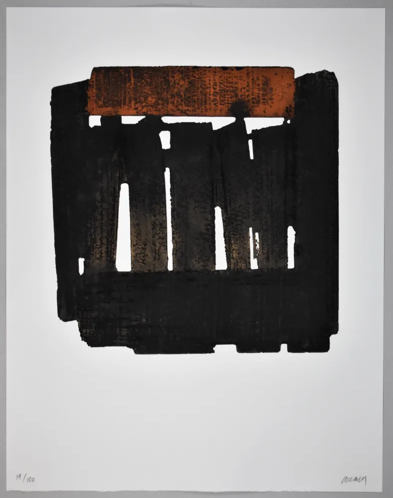 Engraving Soulages - EAU FORTE XXXVI
