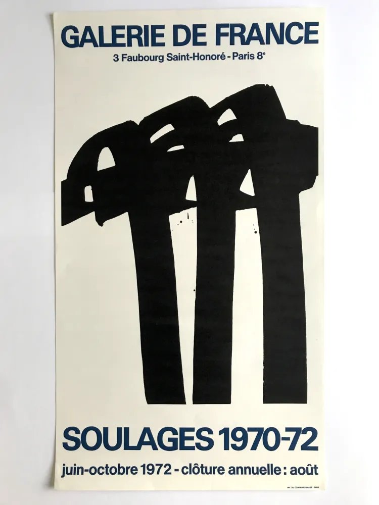 Poster Soulages - Galerie de France