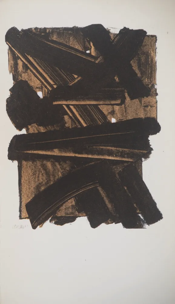 Lithograph Soulages - Gouache 13