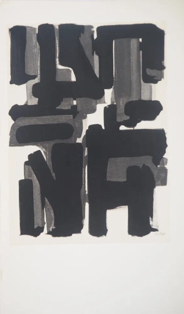 Lithograph Soulages - Gouache 9