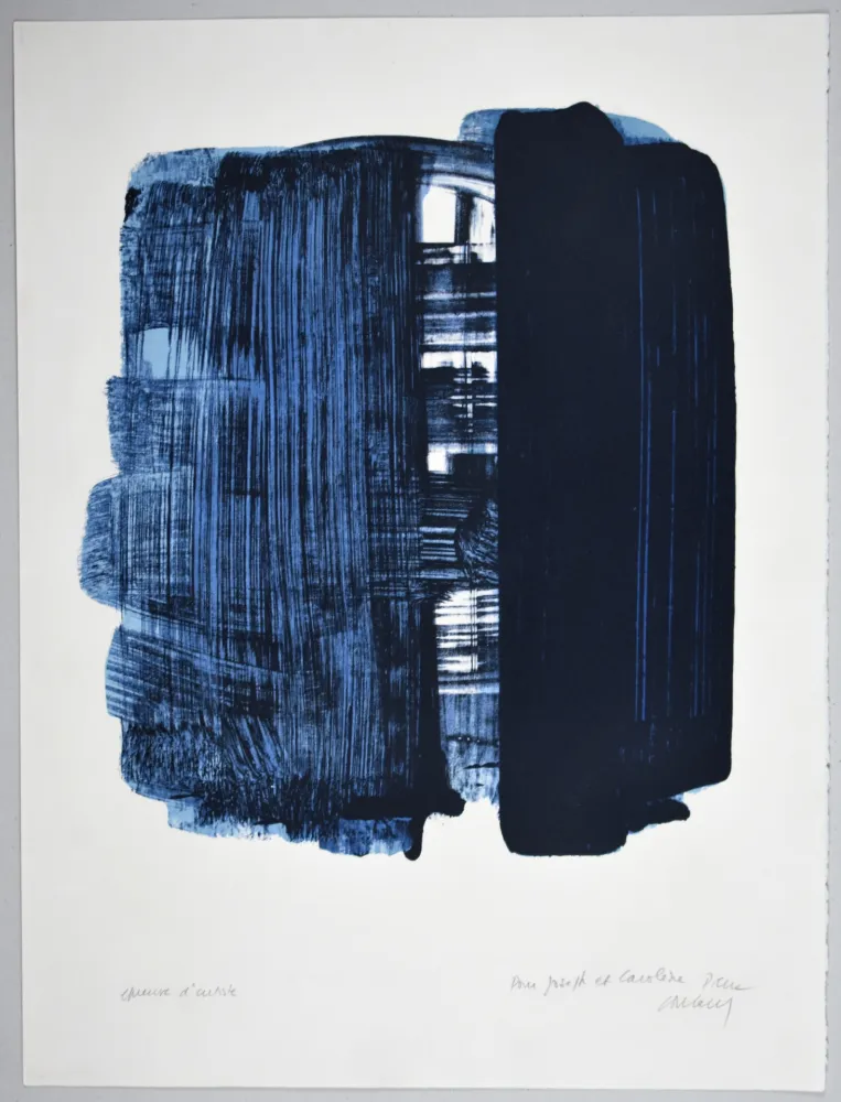 Lithograph Soulages - LITHOGRAPHIE 33