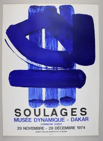 Lithograph Soulages - LITHOGRAPHIE D'AFFICHE DAKAR