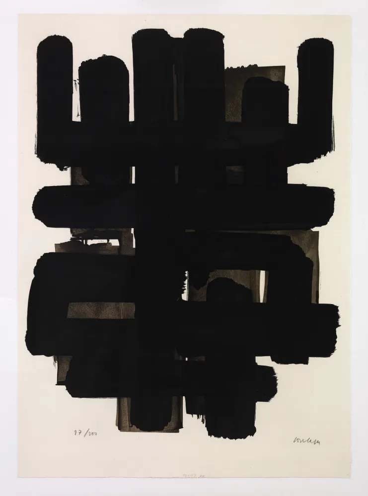 Lithograph Soulages - Lithographie III