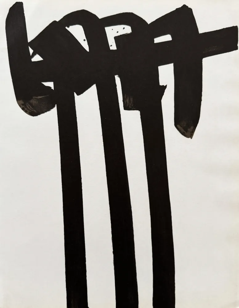 Lithograph Soulages - Lithographie n°28, 1970
