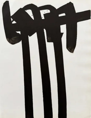 Lithograph Soulages - Lithographie n°28, 1970