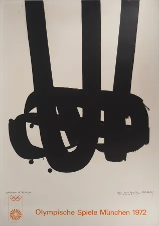 Lithograph Soulages - Lithographie n°29 - Signée au crayon