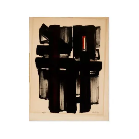 Lithograph Soulages - Lithographie No. 2, 1957