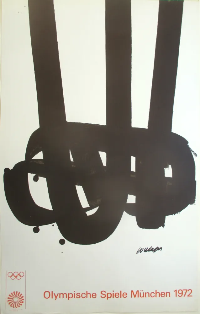 Lithograph Soulages - OL 1972. Original colourlithograph