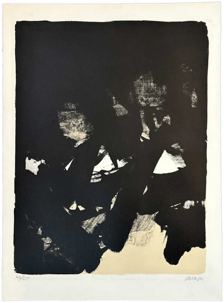 Lithograph Soulages - Sans titre