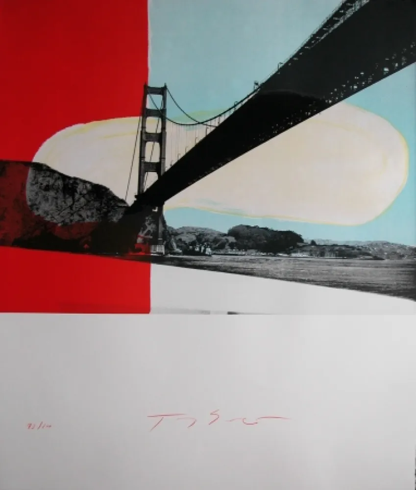 Lithograph Soulie - GOLDEN GATE lithographie de Tony SOULIE