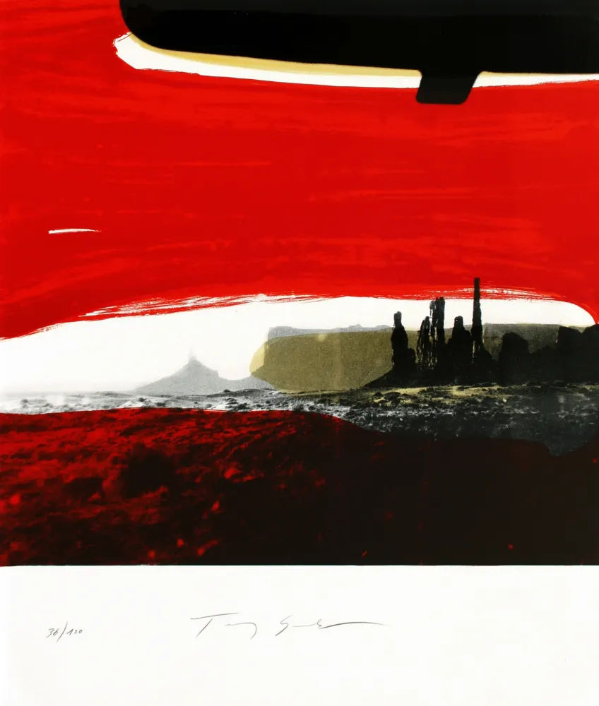 Lithograph Soulie - Monument Valley