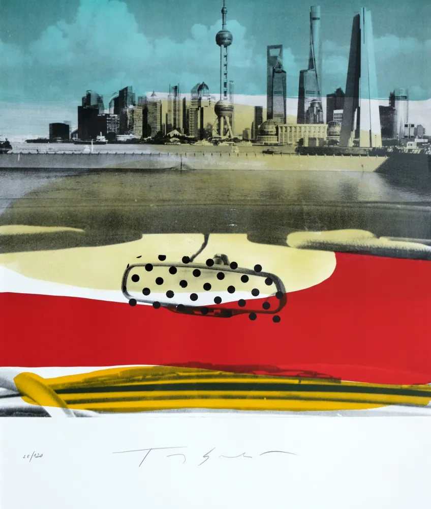 Lithograph Soulie - Shanghai le Bund