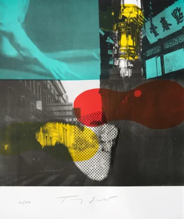 Lithograph Soulie - Shanghai Nocturne