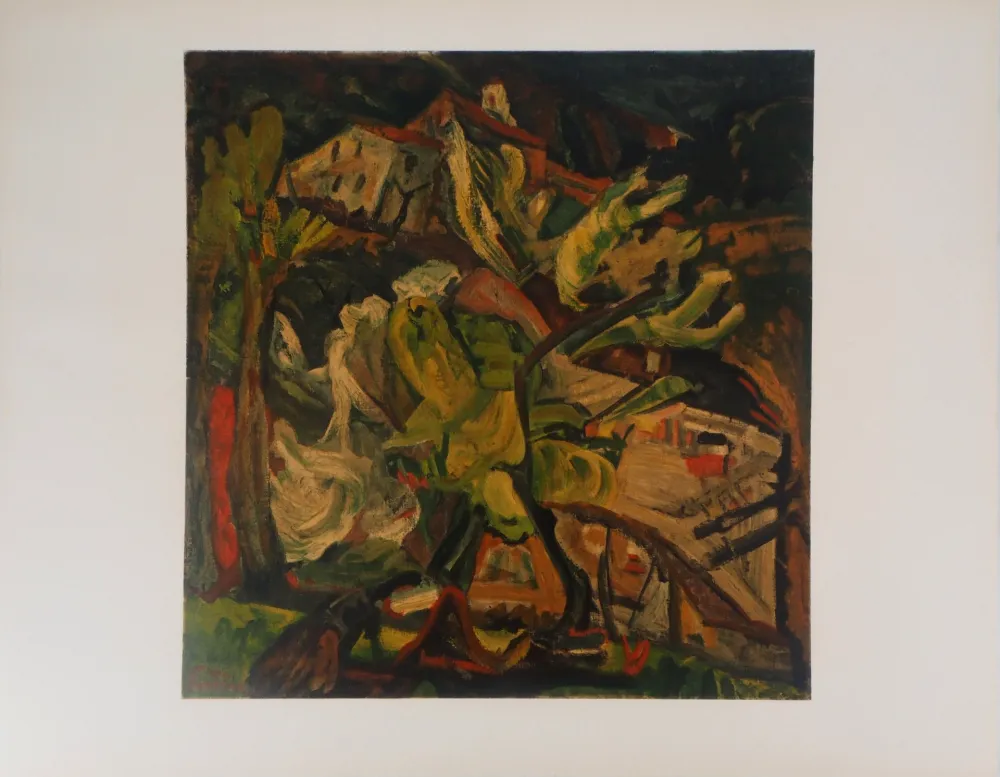 Lithograph Soutine - Colline à Cagnes sur Mer