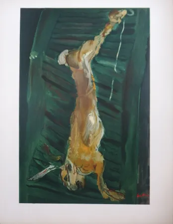 Lithograph Soutine - Lièvre au volet vert