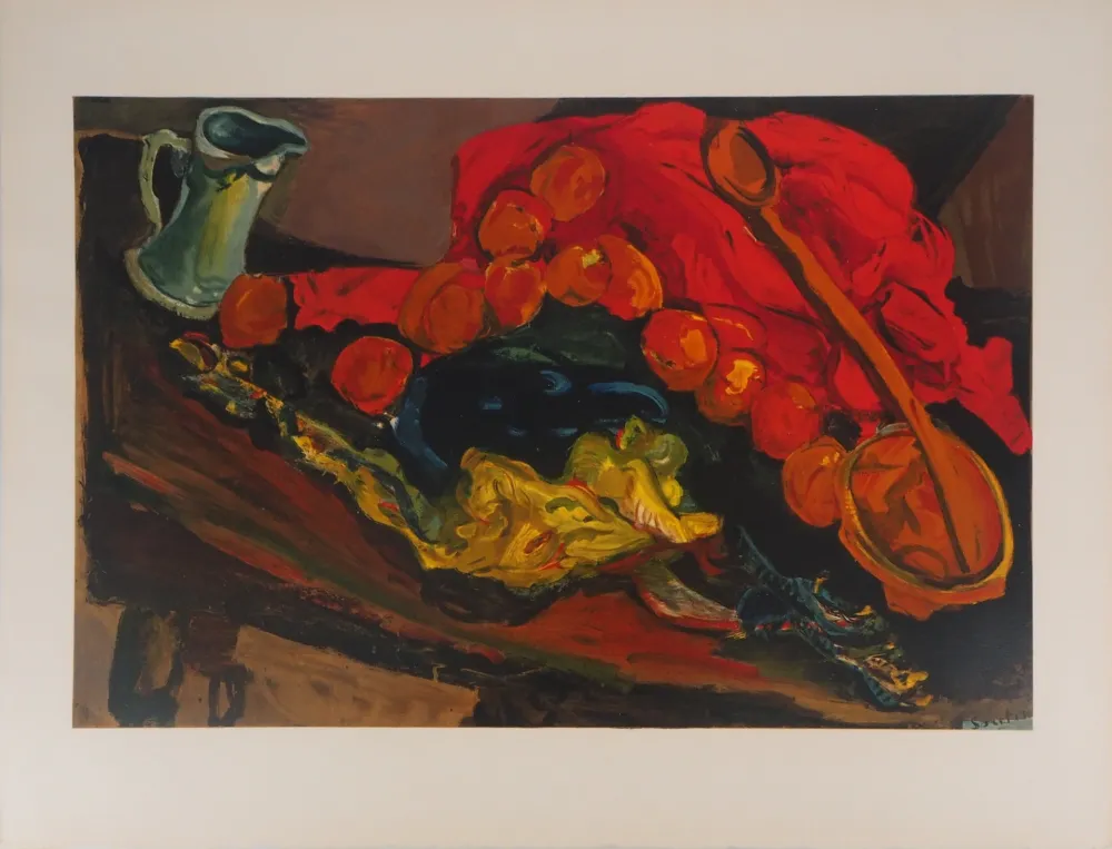 Lithograph Soutine - Nature morte à la dinde