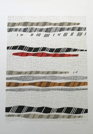 Woodcut Spacal - Colline carsiche