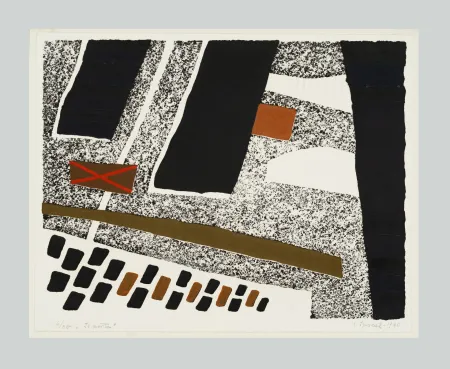 Linocut Spacal - Il porto