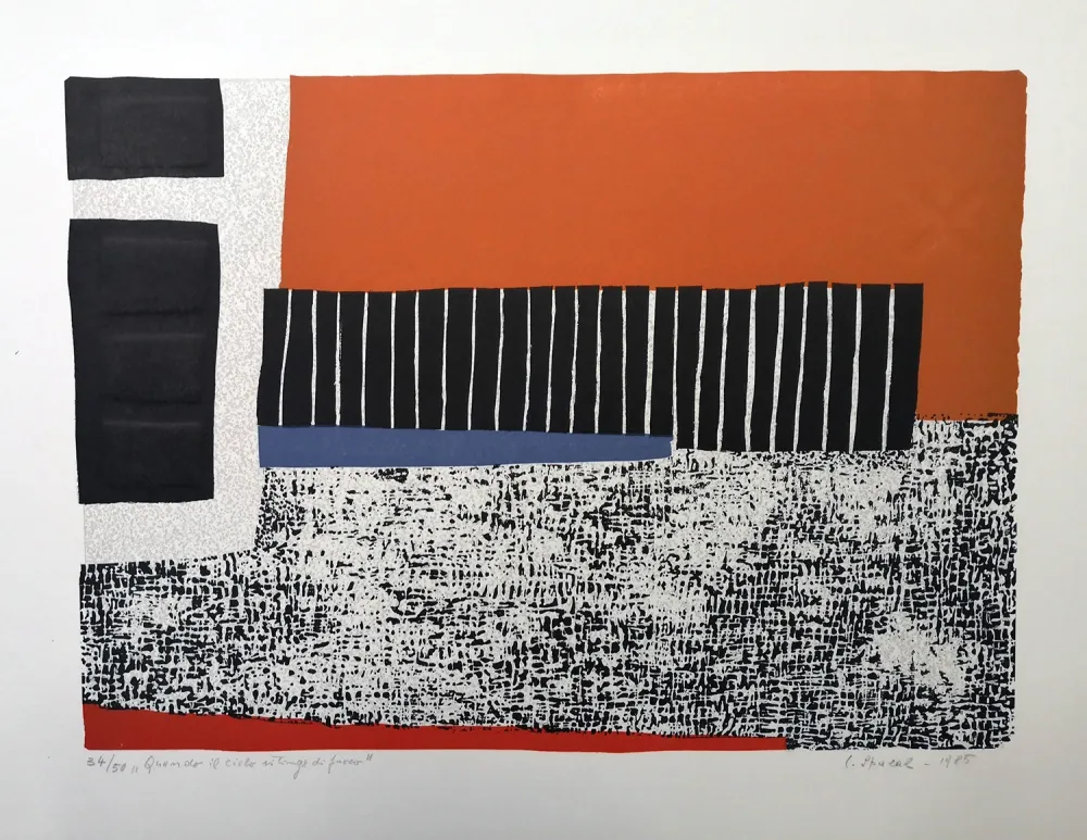 Woodcut Spacal - Quando il cielo si tinge di fuoco