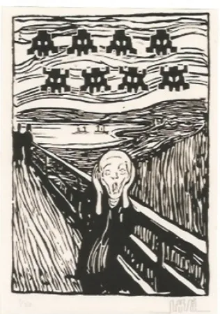 Etching Space Invader - Invaded Scream