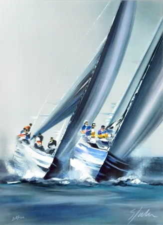 Lithograph Spahn - Coupe de l’America - Valence