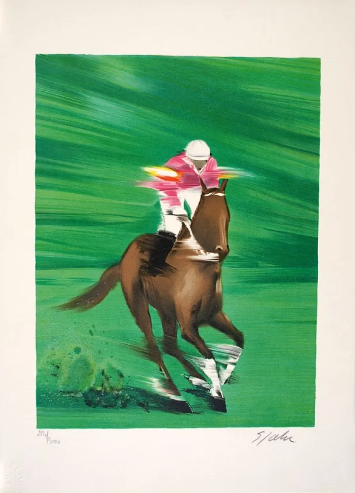 Lithograph Spahn - Course