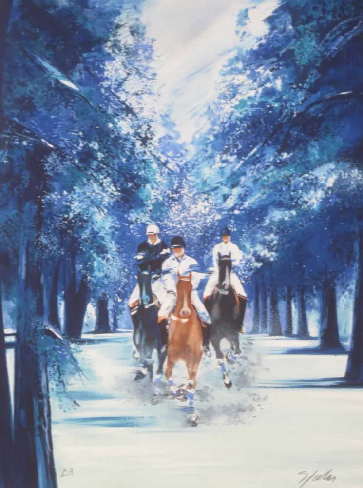 Lithograph Spahn - Forêt bleue