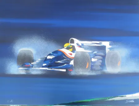 Lithograph Spahn -  Formule I bleue