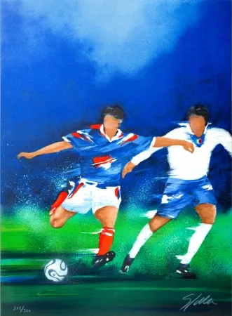 Lithograph Spahn - France '98