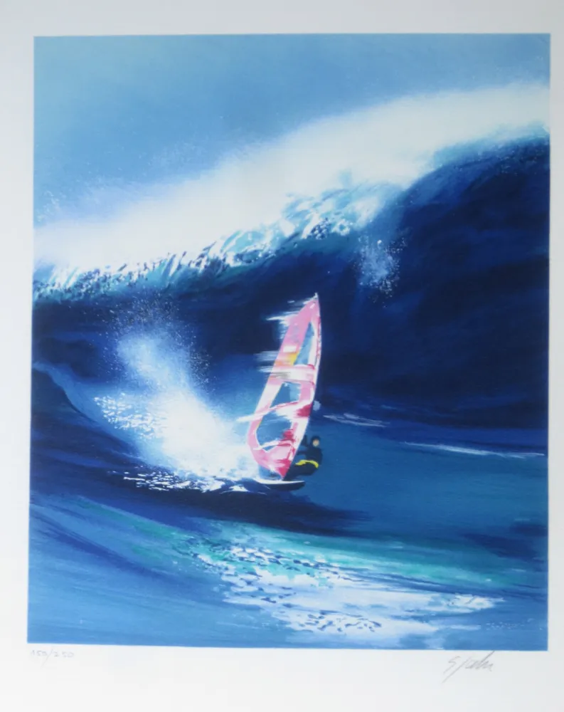 Lithograph Spahn - La vague
