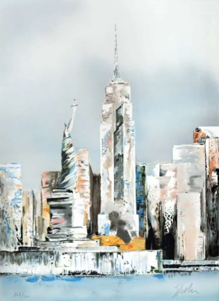 Lithograph Spahn - Manhattan