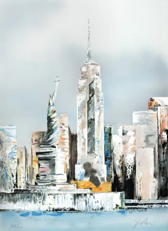 Lithograph Spahn - Manhattan