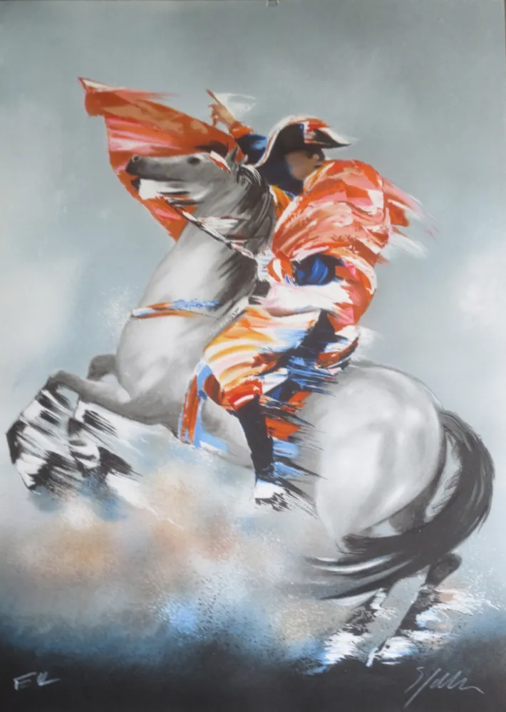 Lithograph Spahn - Napoleon bonaparte