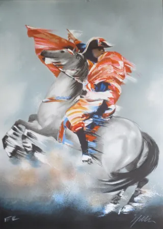 Lithograph Spahn - Napoleon bonaparte