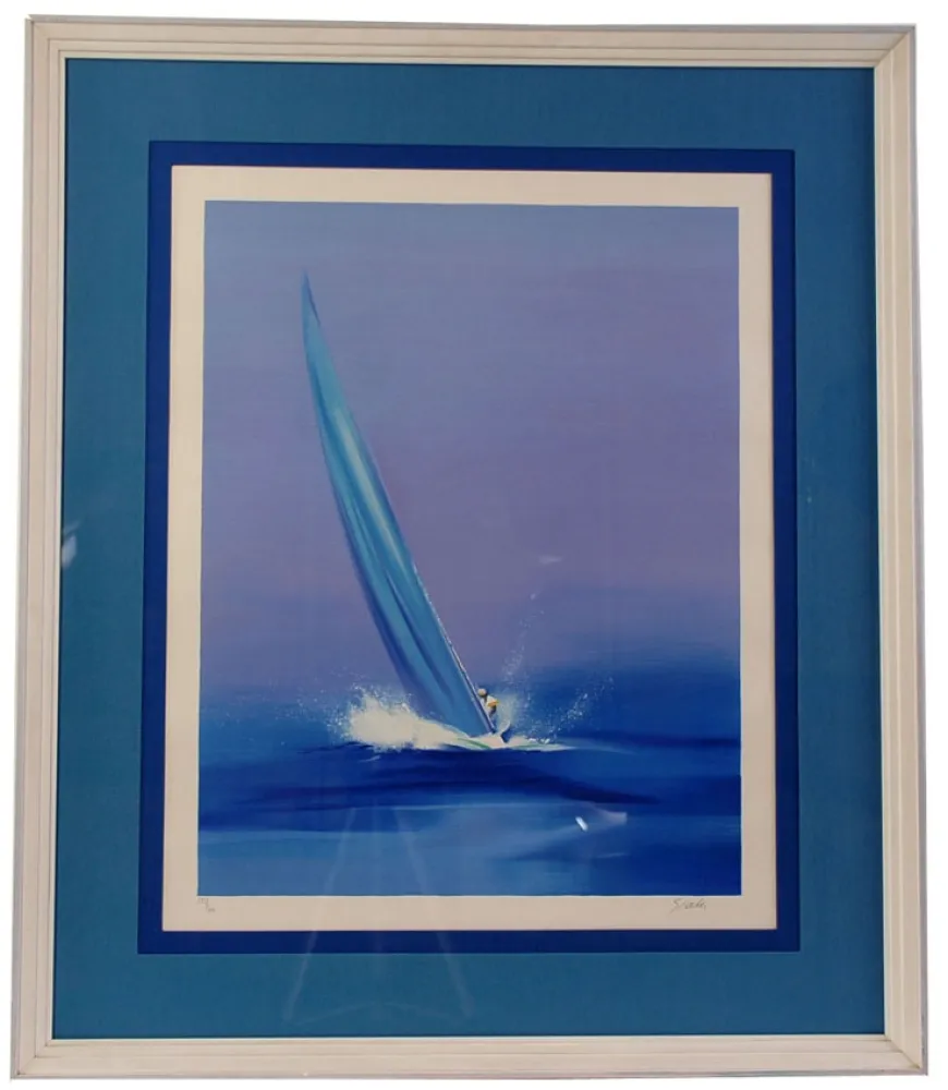 Lithograph Spahn - Voile mauve