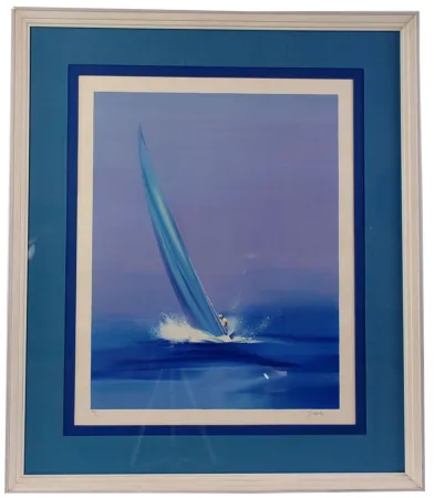 Lithograph Spahn - Voile mauve