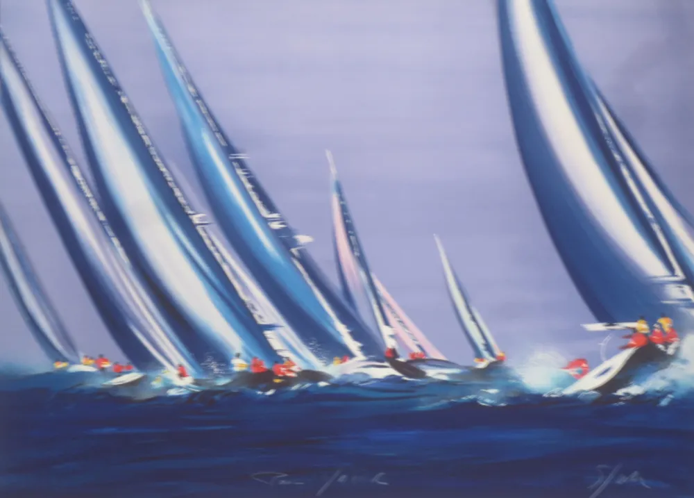 Lithograph Spahn - Voile mauve