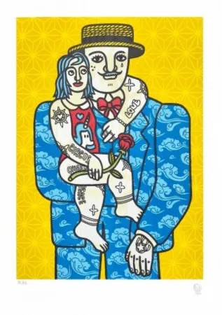 Lithograph Speedy Graphito - L'homme et l'enfant
