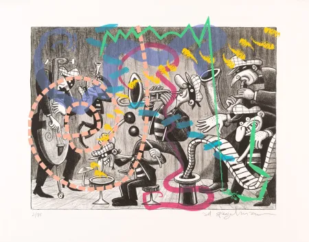 Lithograph Spiegelman - Silent Six