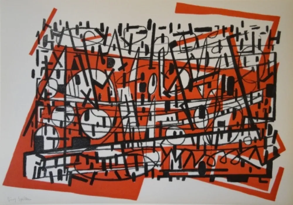 Lithograph Spiller - Untitled