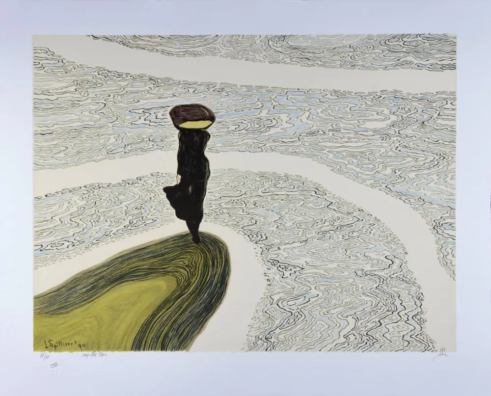Lithograph Spilliaert - Femme au bord de l'eau, 1910 | Woman at the Shoreline, 1910