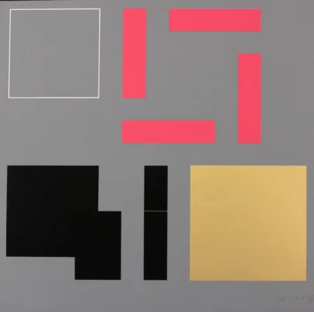 Lithograph Squatriti - SQUARE GROWTH FROM PERIMETER TO SURFACE - EXACTA FROM CONSTRUCTIVISM TO SYSTEMATIC ART 1918-1985