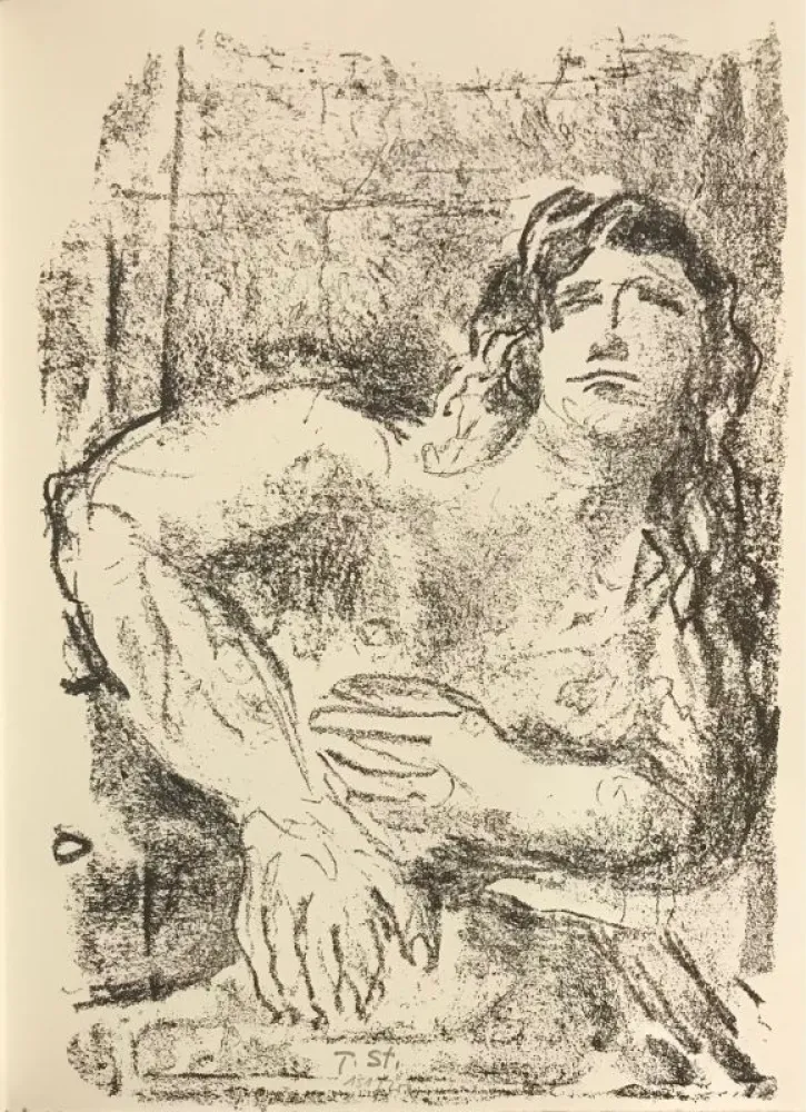 Lithograph Stadler - Erker-Treffen 1