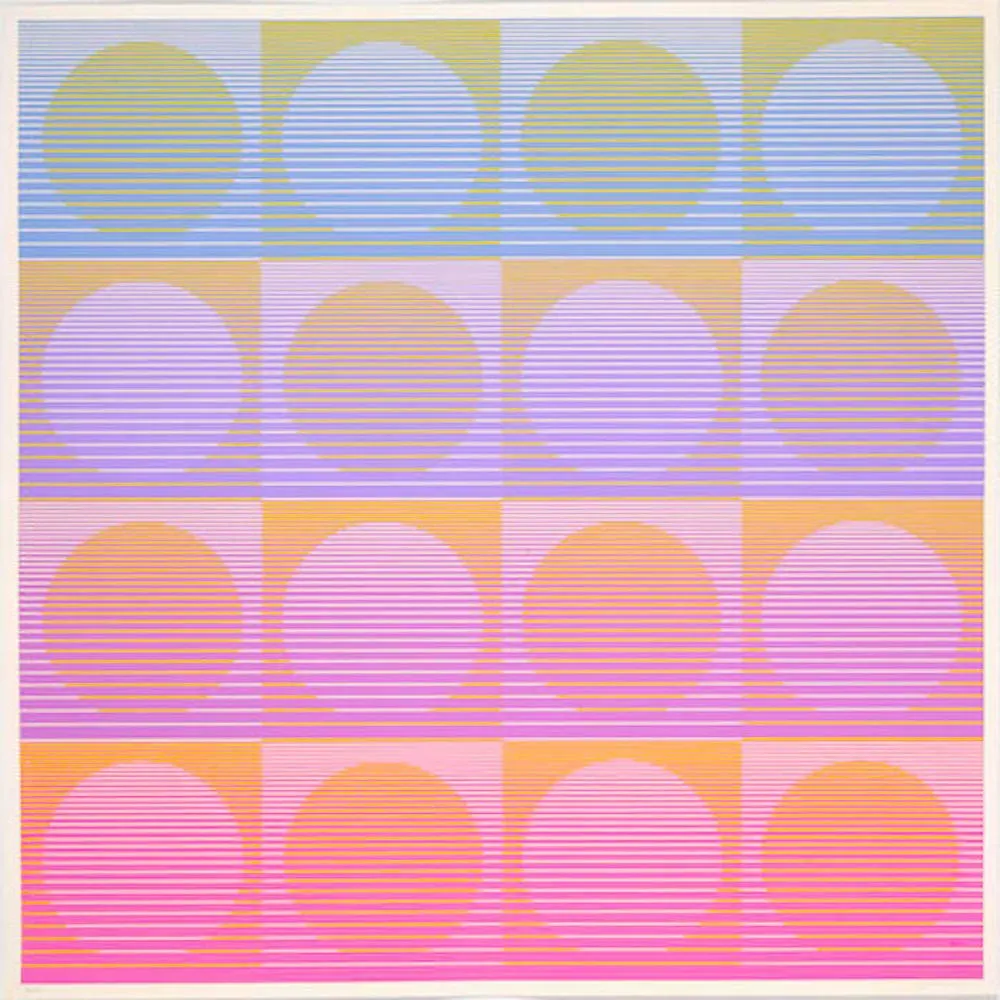 Screenprint Stanczak - Aerial, from Twelve Progressions