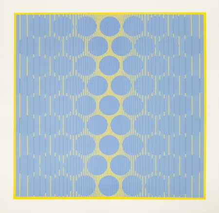 Screenprint Stanczak - Blue Circles, from Eight Variants