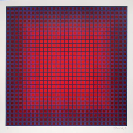 Screenprint Stanczak - Compounded Red