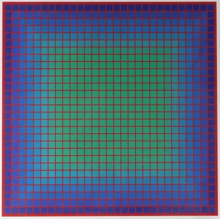 Screenprint Stanczak - Conferring Blue