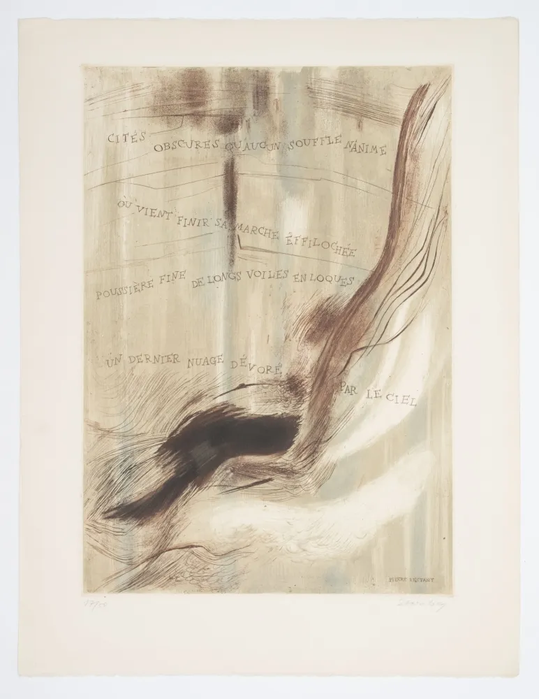 Etching And Aquatint Staritsky - Gravure-Poème, Pierre Restany.